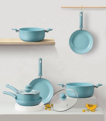 China High Quality 12 Piece Aluminum Non Stick Cooking Pot And Pans Set Kitchen Soup Pot Cookware Sets for sale