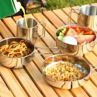 BBQ Pan Lightweight Cookout Wok Portable Non Stick Camping Pan for Hiking  Picnic