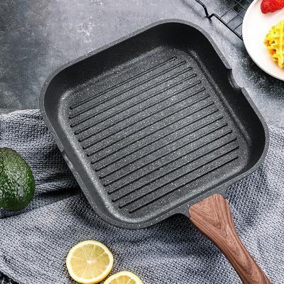 China Brand New Multi function Skillet Grill Pan Kitchen Cooking Ware Cast Iron Non-Stick Frying Pan for sale