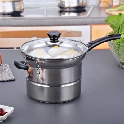 China Stainless Steel Kitchen Sauce Pans Sustainable  Eco Friendly Milk Pot for sale