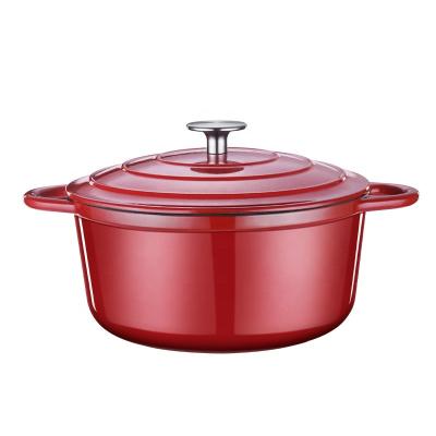 China Multi Purpose Cookware Round Dutch Oven Enameled Cast Iron Soup Pot Non-stick Cooking Pot for sale