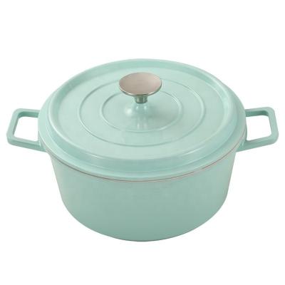 China Amazon TOP Seller Kitchen Cookware Round Aluminium Enamel Pot Crock Pot Soup Pots For Cooking for sale
