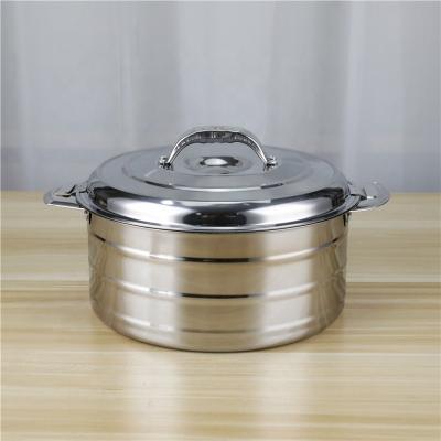 China 2L Double Wall Kitchen Soup Pots Stainless Steel 410 Food Keep Warm Pot for sale