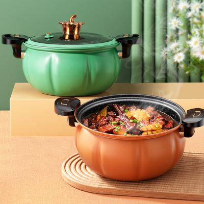 China 28CM Large Capacity Iron Kitchen Pressure Cooker Maifan Stone Non Stick Coating for sale