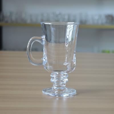 China Irish Clear Glass Mug For Coffee Cappuccinos Milk Shakes With 8 Oz Volume for sale