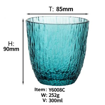 China Unique Design Colored Customized Drinking Water Glass Cup Glass Tumbler Whisky Glass cup for sale