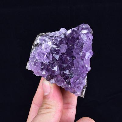 China High Quality Natural Quartz Gemstone Europe Minerals Crystal Stones Black Rough Raw Amethyst Cluster for sale