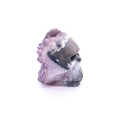 China Europe Rare Awesome Natural Healing Crystal Cluster Point Quartz Skulls Carving Skulls à venda