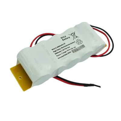 China OEM 3.6V Emergency Exit Sign Battery Replacement NiCd PVC Jacket for sale
