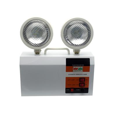 China Outdoor LED Emergency Twin Spot Light White 3W 6500K 3 Hours Duration Time à venda
