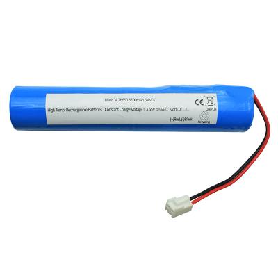 China 6600mah 6.4 Volt Lifepo4 Li Ion Battery IFR26650 For Emergency Lighting for sale