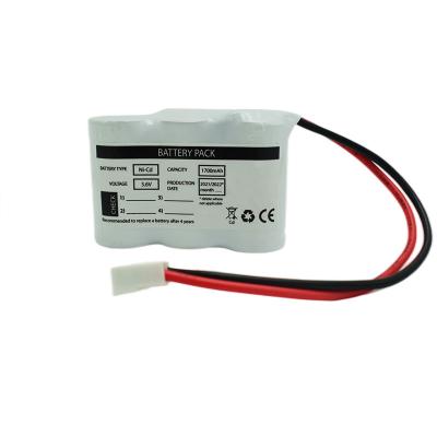 China SC1700mah Emergency Light Ni Cd Battery Pack 3.6 Volt Side By Side Configuration for sale