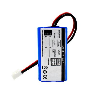 China Lithium Fire Exit Light Batteries Lifepo4 Cells 18650 6.4V 1500mAh for sale
