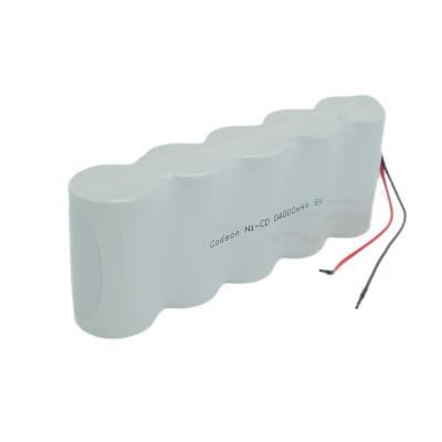 China High Temperature Emergency Lighting Battery Pack NiCD D4000mAh 6.0V for sale
