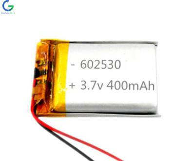 China Batterij 602530 400mAh 3.7V van het lithiumpolymeer voor Goede Veiligheid Te koop
