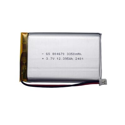 China Safety Li-Ion Polymer Battery 804670 3350mAh 3.7V Connetoor With PCM for sale
