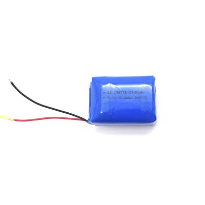 China Li-ion Polymer 232738 2700mAh 3.8V With PCB And UL1571 24AWG RED&BLACK for sale