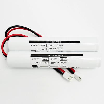 China CB Certified LED Emergency Lighting Ni Cd Battery Pack 3.6 Volt SC1200mah en venta