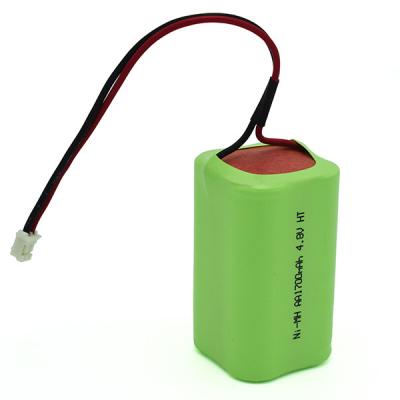 China Baterías de luz de salida de emergencia de alta temperatura NiMH AA1700mAh 4.8V en venta