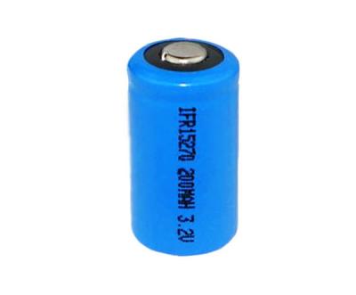 China Blue Rechargeable 3.2V LiFePO4 Battery IFR15270 200mAh Cells for sale
