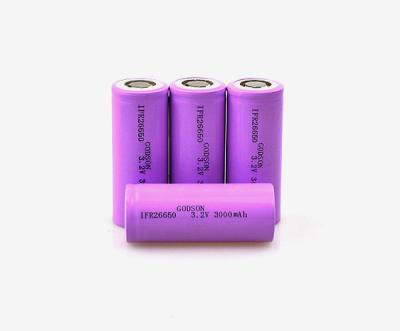 China LiFePO4 Emergency Light Lithium Battery 3.2V 3000mAh IFR26650 for sale