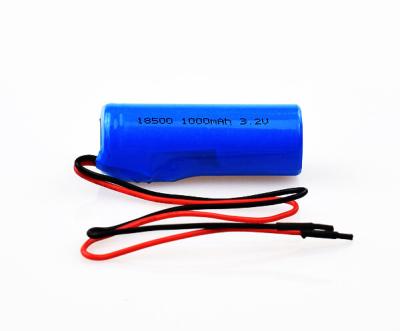 China Batería 18500 3.2V 1000mAh de la muestra de la salida de emergencia del litio Lifepo4 en venta