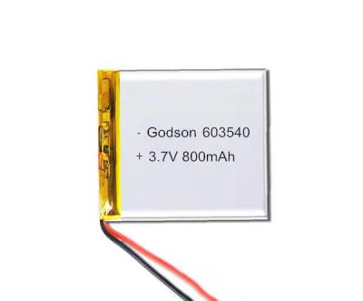 China 603540 Lithium Polymer 3.7 v 800mAh lithium battery 16g With Stable Performance for sale