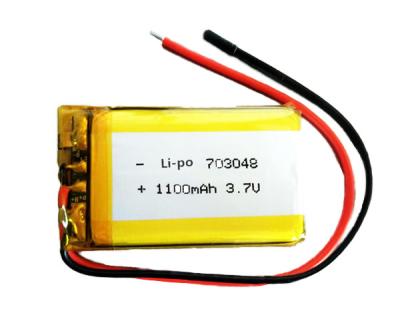 China 703048 Lithium Ion Battery Emergency Light 1100mAh 3.7 V 33g for sale