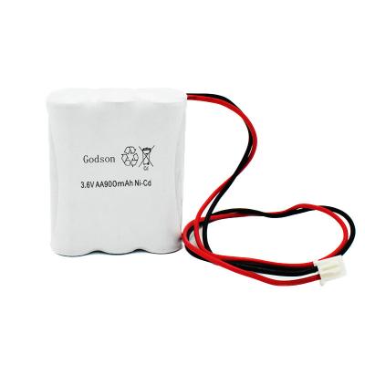 China AA900mAh 3.6V Emergency Exit Sign Battery Replacement NiCd PVC Jacket for sale