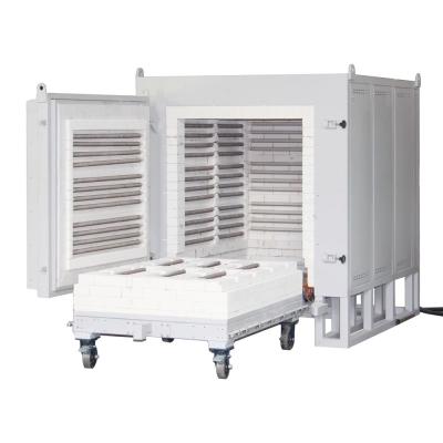 China Horno de tratamiento térmico de tipo CE Bogie con calefacción de alambre HRE 1250C en venta