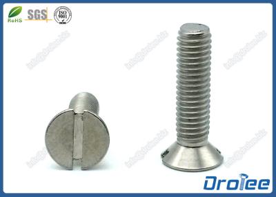 China 304/316 Stainless Steel Slotted Flat Head Machine Screw for sale