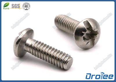 China Stainless Steel Pozi Slotted Combo Drive Round Head Machine Screws for sale
