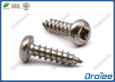 China 18-8 / 316 Stainless Steel Robertson Square Pan Head Sheet Metal Screws for sale