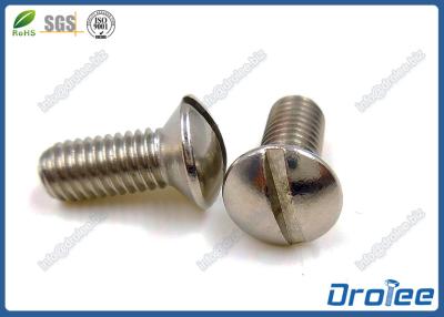China A2  / A4 / 316 / 18-8 Stainless Steel Slotted Oval Head Machine Screws for sale