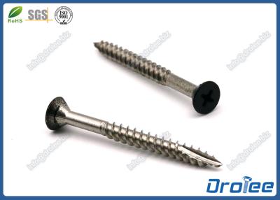 China 316L Stainless Steel Black Painted Head Deck Screws with Nibs Type 17 for sale