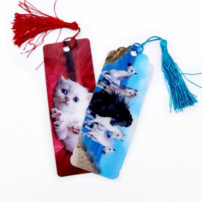 China Customized Special Shape 3D Lenticular Bookmark Flip Changing Effect Image for sale