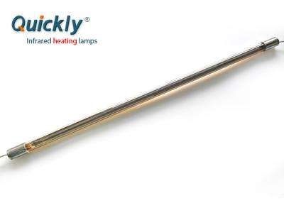 China Medium Wave IR Heat Bulb / Gold Quartz Single Tube Infrared Lamp Heater for sale