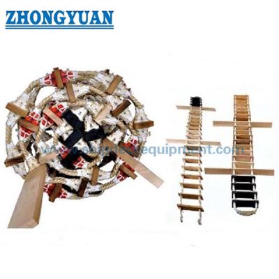 China ISO 799 Marine Hard Wooden Step Rope Pilot Ladder Marine Outfitting for sale