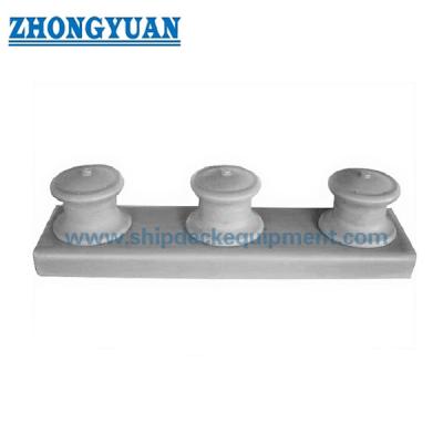 China JIS F 2014 Steel Plate Fabricated Rollers Open Type 3 Rollers Shipside  Fairlead Ship Mooring Equipment for sale