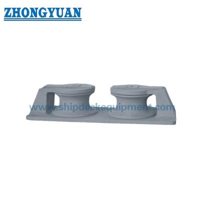 China CB 39-66 Type B Open Type 2 Rollers Casting Steel Casting Iron Roller Fairlead Ship Mooring Equipment for sale