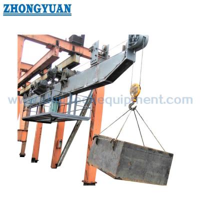 China Two Hooks Horizontal Gantry Provision Crane Ship Deck Equipment for sale