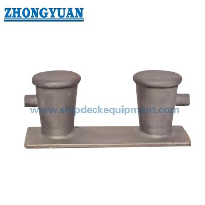 China Casting Steel Double Bitt Bollard With Horns Ship Mooring Equipment for sale