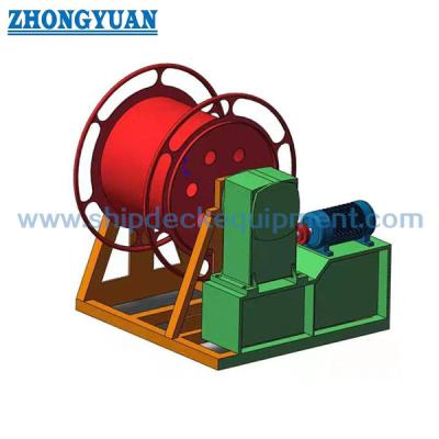 China CB*3048 Type A Single Drum Electric Driven Steel Wire Rope Reel Ship Deck Equipment for sale