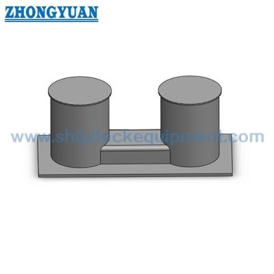 China GB/T 554 Type C Steel Double Bitt Bollard with Narrow Base Ship Towing Equipment for sale