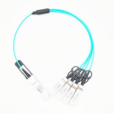 China 40G transmisión QSFP+ al cable óptico activo del desbloqueo de la fibra de 4x10G SFP+ para Data Center en venta