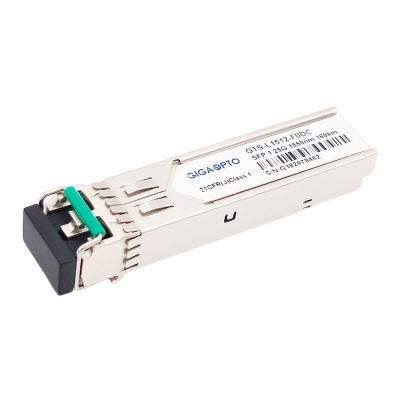 China 1.25G SFP Optical Transceiver Module 1550nm 160km 1000BASE ZX SMF Duplex LC DOM for sale