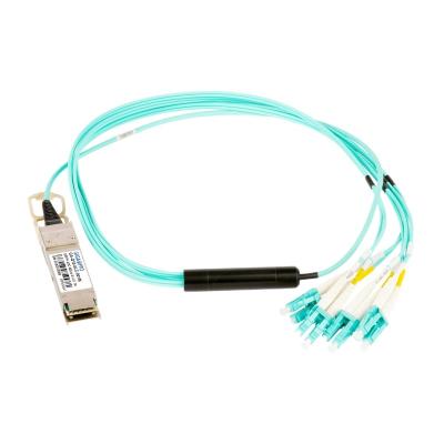 China 40G QSFP+ To 4 Duplex LC Breakout Active Optical Cable OM3 AOC for sale