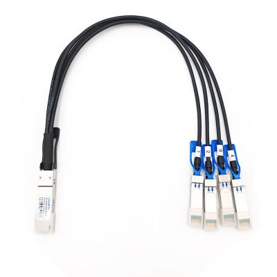 China Breakout Passive Copper Direct Attach Cable  MSA 100G QSFP28 To 4x25G SFP28 for sale