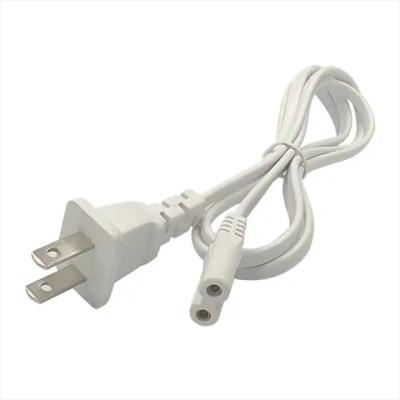 China XianDa US Standard 8-Figure Head Power Cords 1.2m White Two-Plug 8-Figure Head Power cable for sale