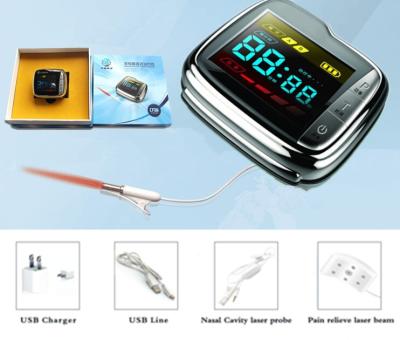 Chine La montre de thérapie de laser d'infrarouge de l'usine 0ffer réduisent l'hypertension et riches en cholestérol médicaux à vendre